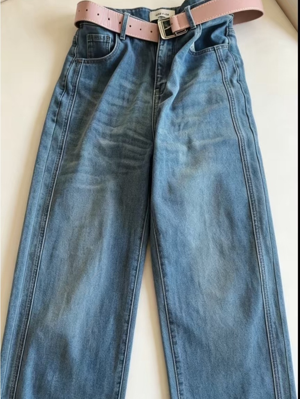 Classic Straight-Leg Men’s Jeans in Light Blue
